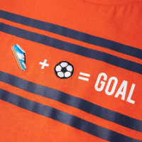 Produktbild för T-shirt för barn mörk orange 140