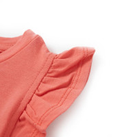 Produktbild för T-shirt med volangärmar för barn korall 116