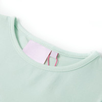 Produktbild för T-shirt med formade ärmar för barn ljus mintgrön 140