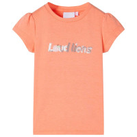 Produktbild för T-shirt med formade ärmar för barn neon orange 140