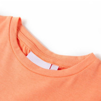 Produktbild för T-shirt med formade ärmar för barn neon orange 140