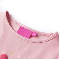 Produktbild för T-shirt med långa ärmar för barn ljusrosa 128