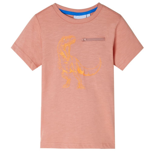 vidaXL T-shirt med långa ärmar för barn ljus orange 116