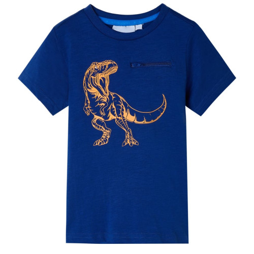 vidaXL T-shirt med korta ärmar för barn mörkblå 116