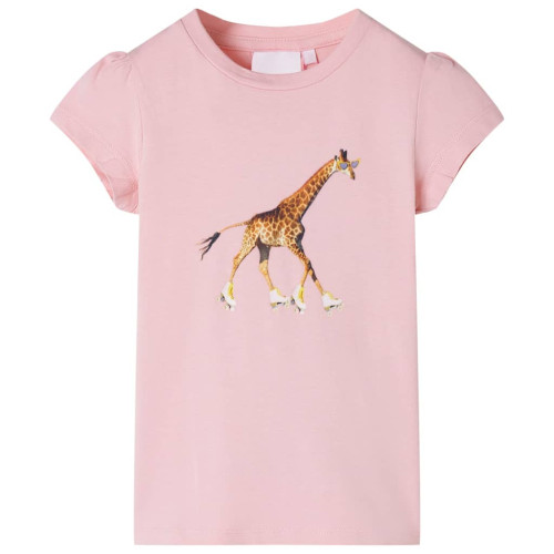 vidaXL T-shirt för barn ljusrosa 92