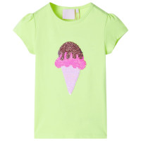 Produktbild för T-shirt för barn neongul 92