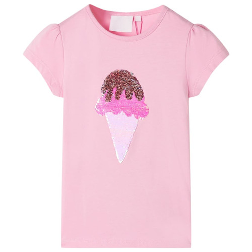 vidaXL T-shirt för barn ljus rosa 140