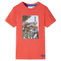 Produktbild för T-shirt för barn ljusröd 104
