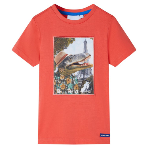 vidaXL T-shirt för barn ljusröd 104