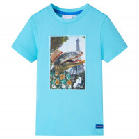 Produktbild för T-shirt för barn aqua 92