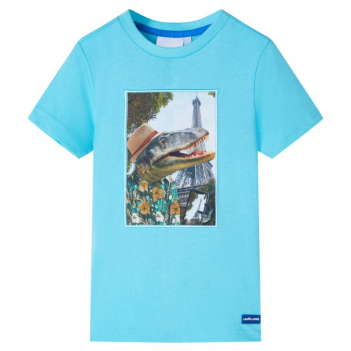 vidaXL T-shirt för barn aqua 92