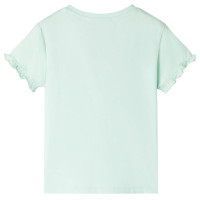 Produktbild för T-shirt för barn ljus mintgrön 116
