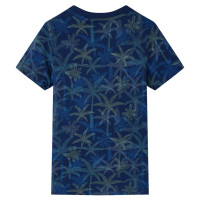 Produktbild för T-shirt för barn marinblå 128