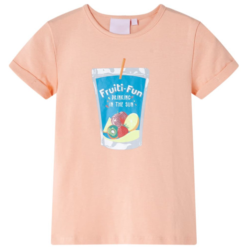 vidaXL T-shirt för barn ljus orange 104