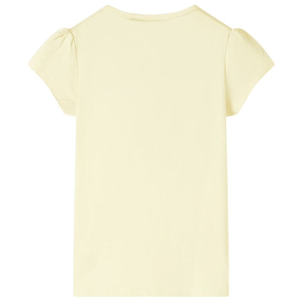 Produktbild för T-shirt för barn mild gul 116