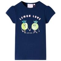 Produktbild för T-shirt för barn marinblå 104