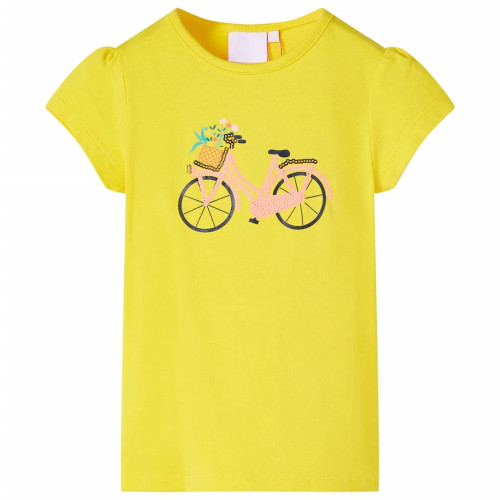 vidaXL T-shirt för barn gul 140