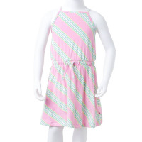 Produktbild för Barnklänning med snöre rosa 104