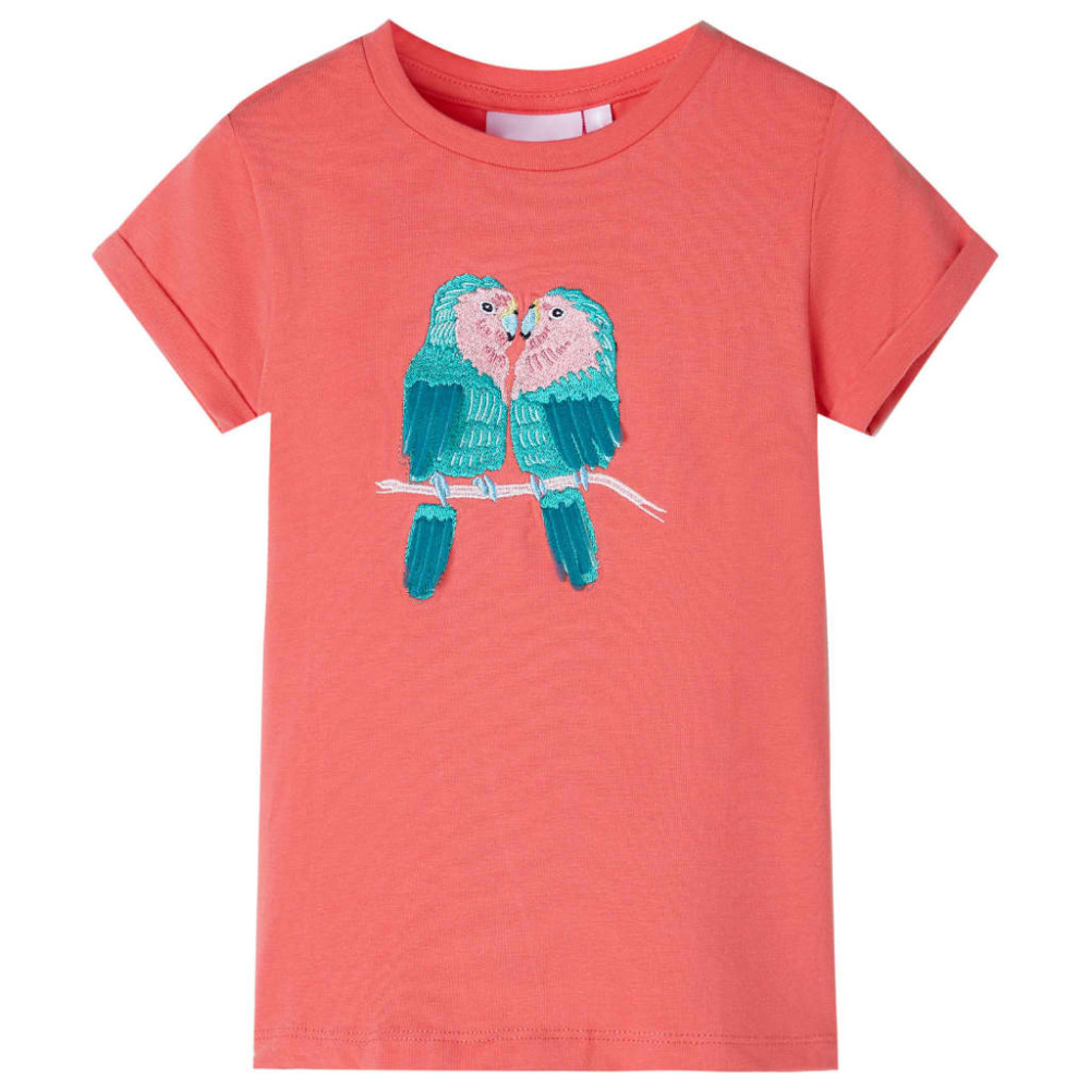 Produktbild för T-shirt för barn korallröd 116