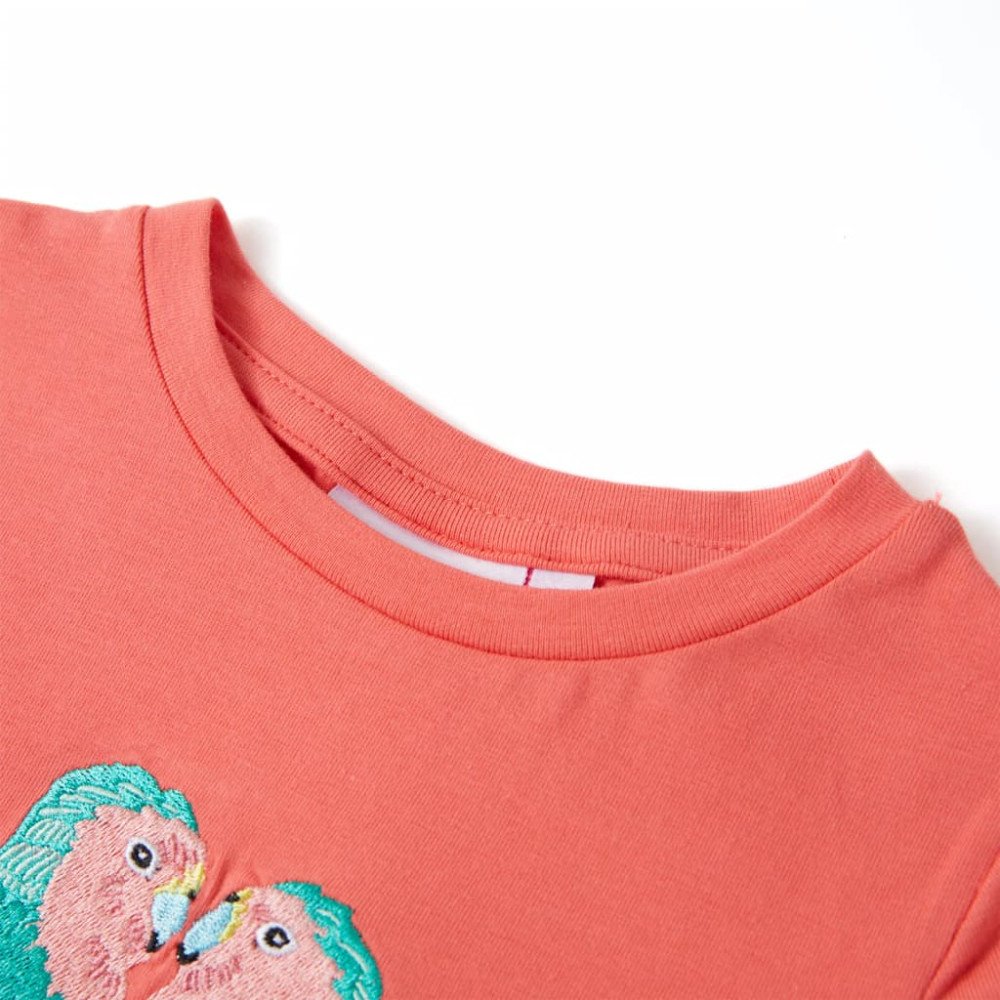 Produktbild för T-shirt för barn korallröd 116
