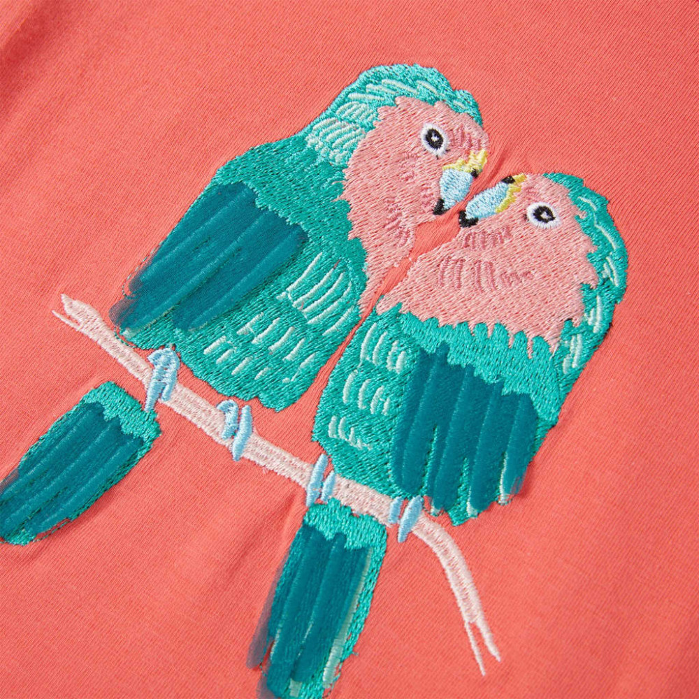 Produktbild för T-shirt för barn korallröd 116