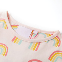 Produktbild för Barnpyjamas med korta ärmar blekrosa 104