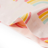 Produktbild för Barnpyjamas med korta ärmar blekrosa 128