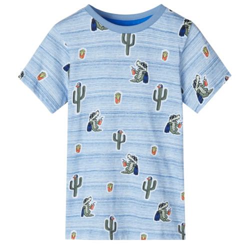 vidaXL T-shirt för barn blandat blått 116
