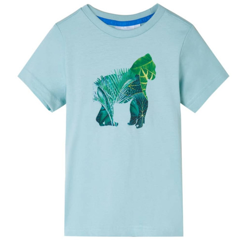 vidaXL T-shirt för barn aquablå 116