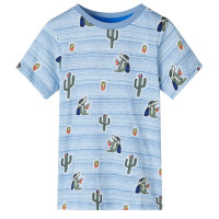 Produktbild för T-shirt för barn blandat blått 92