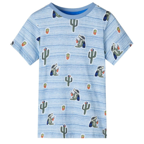 vidaXL T-shirt för barn blandat blått 92