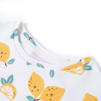 Produktbild för T-shirt för barn med knytband ecru 116