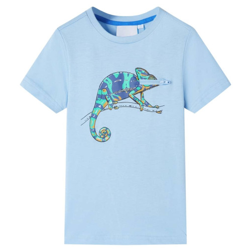 vidaXL T-shirt med korta ärmar för barn ljusblå 128