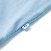 Produktbild för T-shirt med korta ärmar för barn ljusblå 128