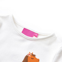 Produktbild för T-shirt med långa ärmar för barn ecru 140