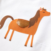 Produktbild för T-shirt med långa ärmar för barn ecru 140
