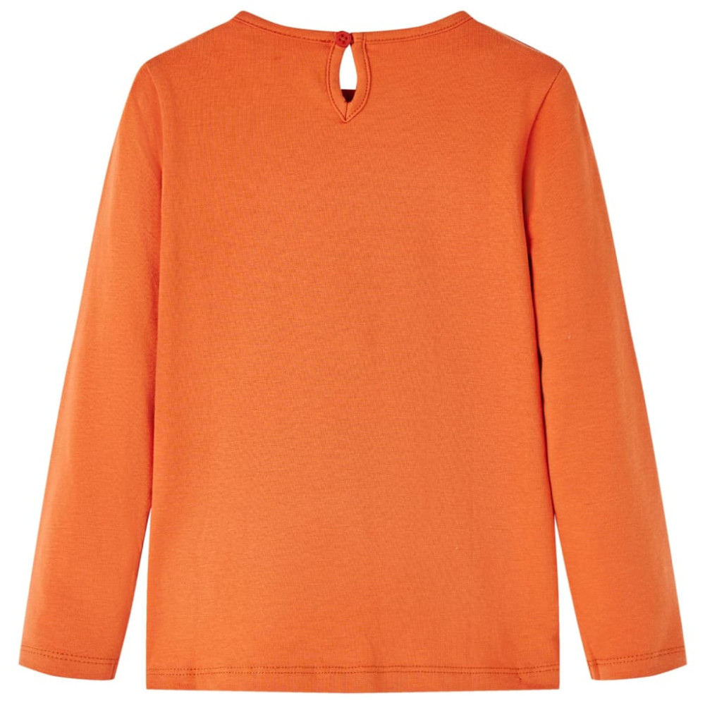 Produktbild för T-shirt med långa ärmar för barn stark orange 116