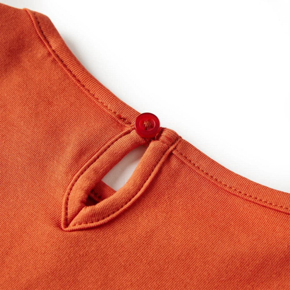 Produktbild för T-shirt med långa ärmar för barn stark orange 116