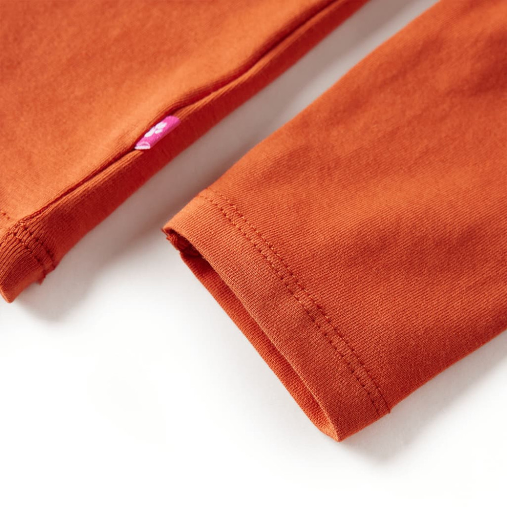 Produktbild för T-shirt med långa ärmar för barn stark orange 116