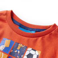 Produktbild för T-shirt med långa ärmar för barn orange 140