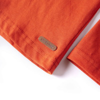 Produktbild för T-shirt med långa ärmar för barn orange 140