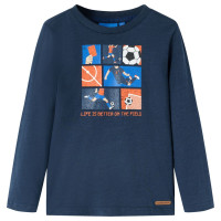 Produktbild för T-shirt med långa ärmar för barn mellanblå 92