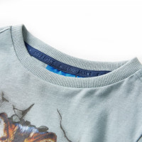 Produktbild för T-shirt med långa ärmar för barn ljusblå 128