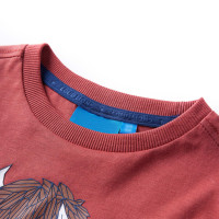 Produktbild för T-shirt med långa ärmar för barn ljusröd 116