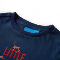 Produktbild för T-shirt med långa ärmar för barn marinblå 92
