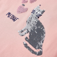 Produktbild för T-shirt med långa ärmar för barn ljusrosa 128