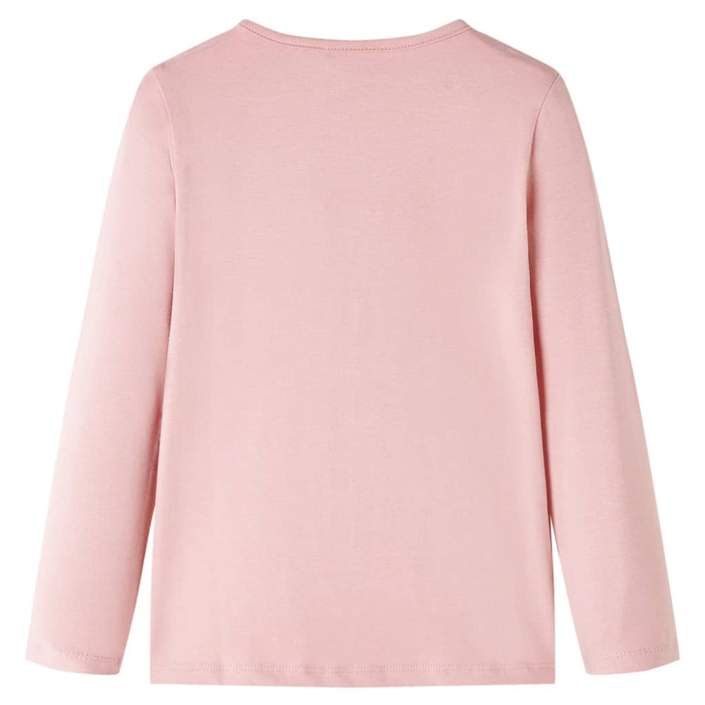 Produktbild för T-shirt med långa ärmar för barn ljusrosa 104