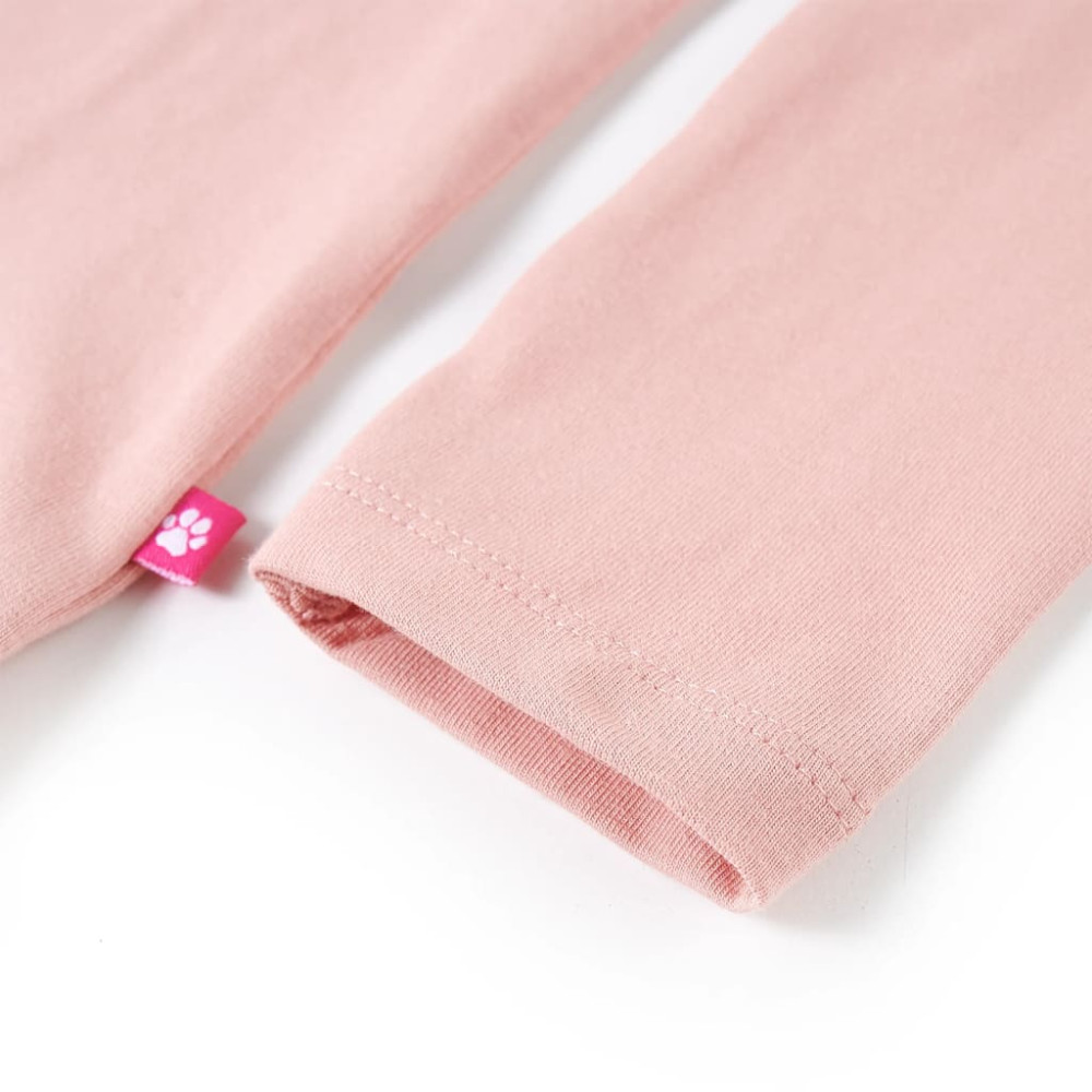 Produktbild för T-shirt med långa ärmar för barn ljusrosa 104
