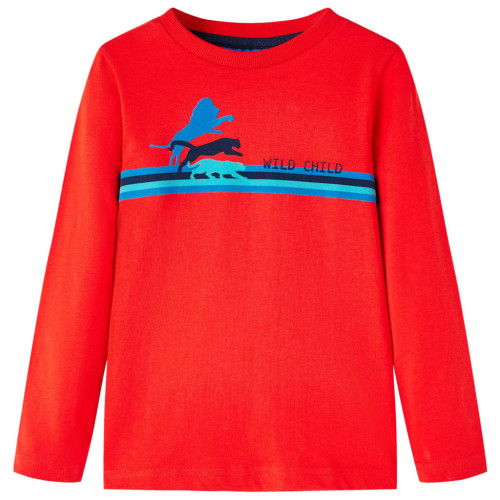 vidaXL T-shirt med långa ärmar för barn röd 116