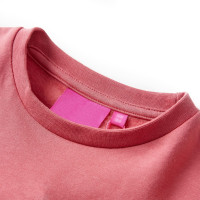 Produktbild för Tröja för barn färgblock rosa och henna 104